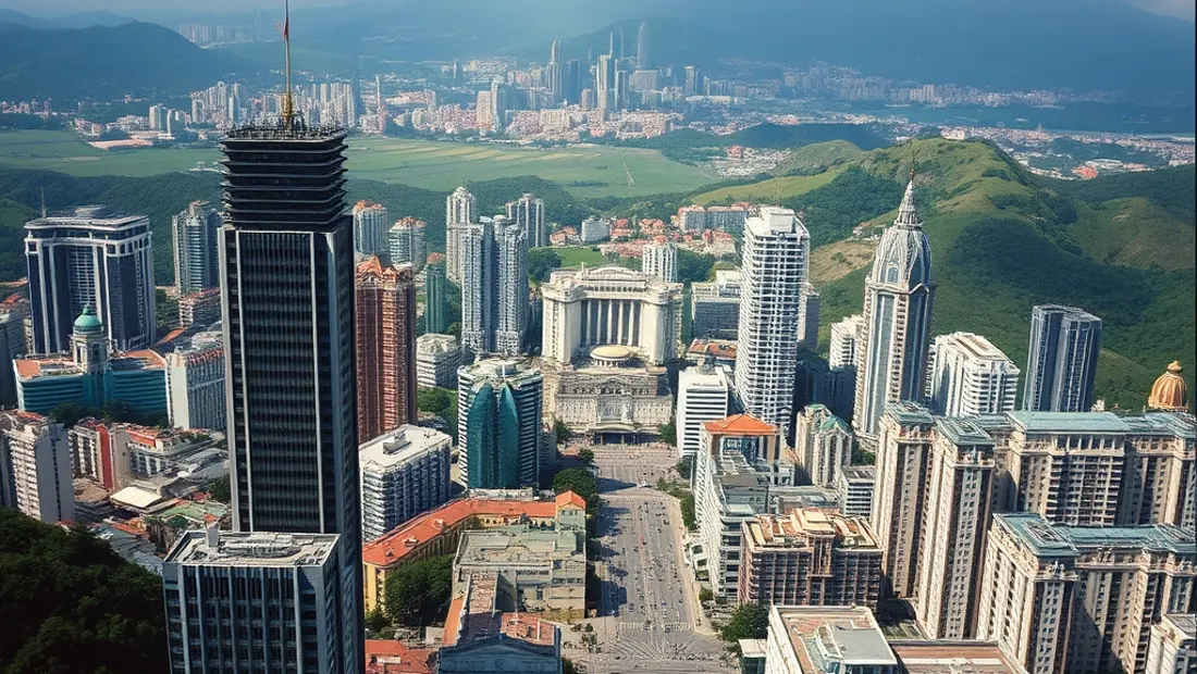 Vue de Macao, ville financière de Chine