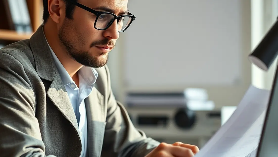 Expert-comptable en train de travailler