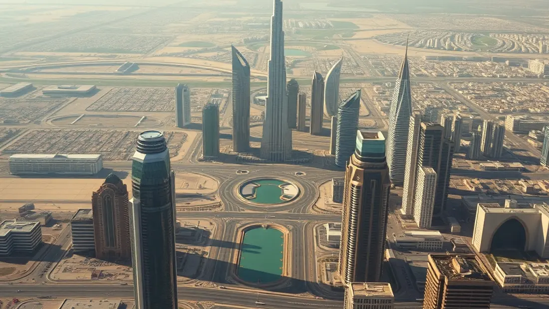 Ville de Dubaï avec des zones de libre-échange