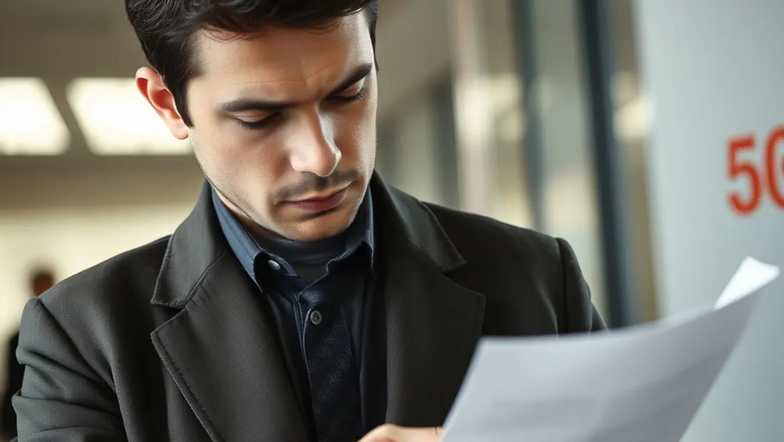 Employé de banque préoccupé